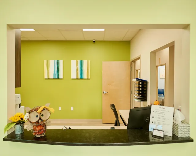 The front desk at our Wesley Chapel office